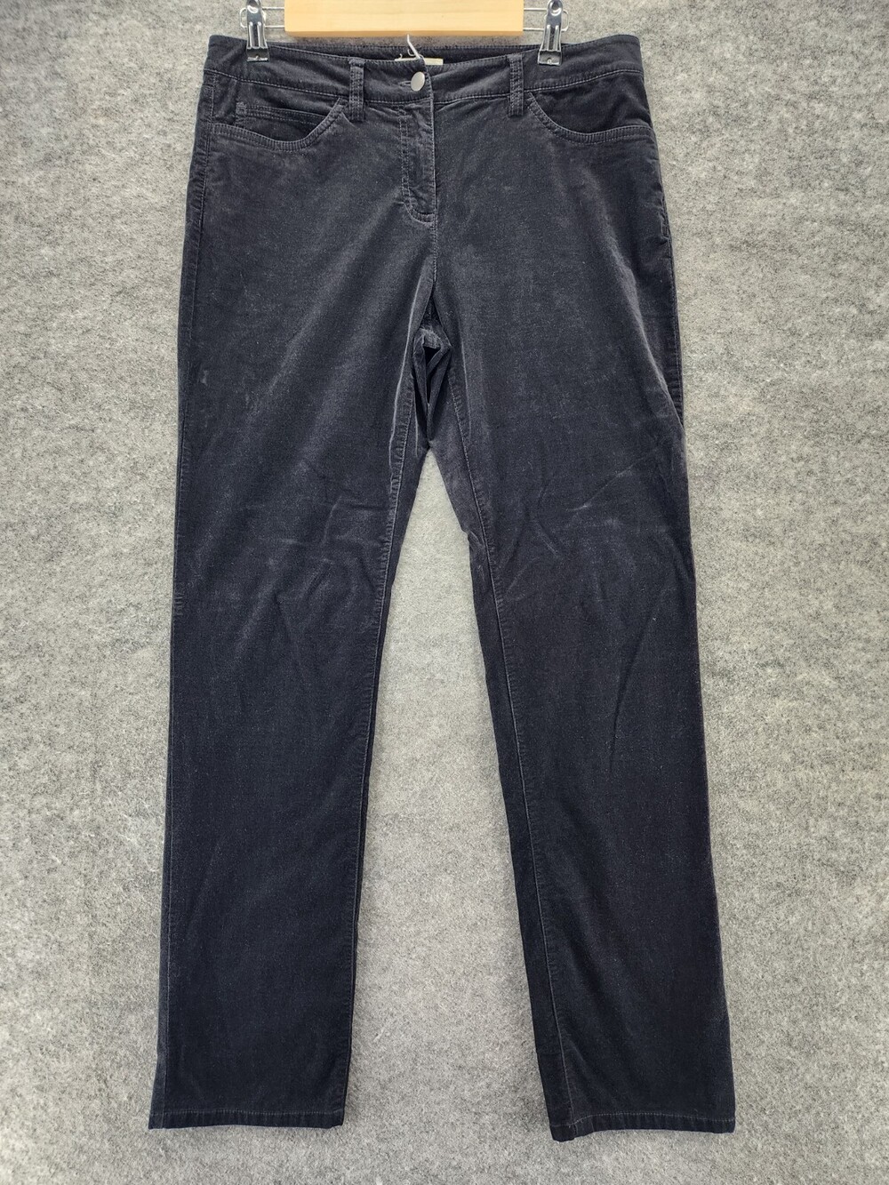 Eileen Fisher Pants Womens 8 Black Corduroy Mid Rise